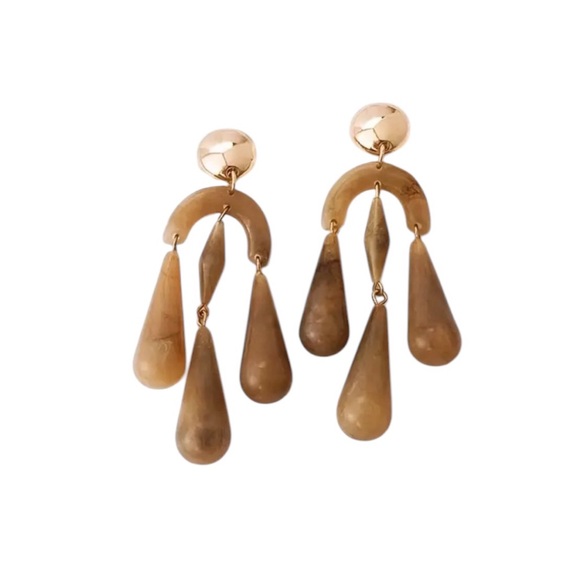 Geometric Acrylic Dangle Earrings - Picture 1 of 4